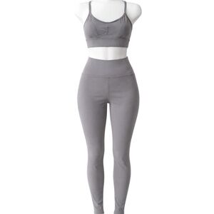 NWT VARLEY Taupe 2 PC Sports Bra and Leggings Yoga SET SIZE XS/S
